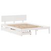 vidaXL Cadre de lit avec tiroirs sans matelas blanc 140x190 cm