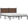 vidaXL Cadre de lit en métal sans matelas chêne marron 150x200 cm