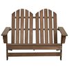 vidaXL Chaise de jardin Adirondack 2 places bois sapin massif marron