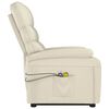 vidaXL Fauteuil de massage Blanc cr&egrave;me Similicuir