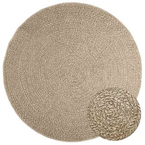 vidaXL Tapis ZIZUR beige &Oslash; 160cm aspect de jute int&eacute;rieur et ext&eacute;rieur
