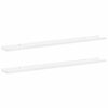 vidaXL &Eacute;tag&egrave;res murales 2 pcs Blanc brillant 100x9x3 cm