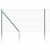 vidaXL Cl&ocirc;ture Euro avec des Pointes 10 x 1,4 m Acier recouvert de PVC