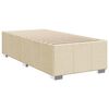 vidaXL Sommier &agrave; lattes de lit avec matelas Cr&egrave;me 80x200 cm Tissu