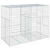 vidaXL Panier gabion avec couvercle 200x100x150 cm fer galvanis&eacute;