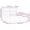 vidaXL Lit &agrave; ressorts avec matelas Taupe 180 x 200 cm tissu