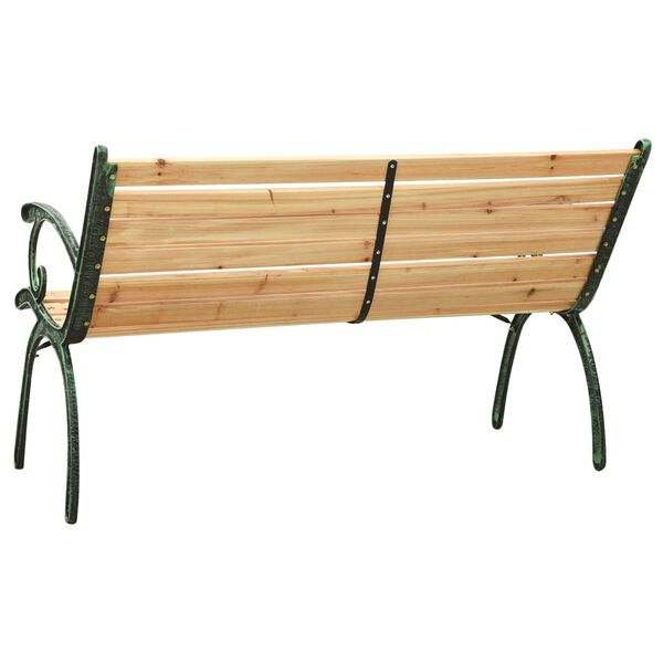 vidaXL Banc de jardin 123 cm fonte et bois de sapin massif