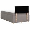 vidaXL Sommier &agrave; lattes de lit avec matelas taupe 120x190 cm tissu