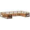 vidaXL Ensemble de canap&eacute;s d'ext&eacute;rieur 9 pc Naturel