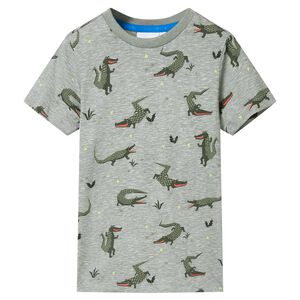 T-shirt pour enfants m&eacute;lange kaki clair 116