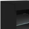 vidaXL Buffet avec lumières LED noir 123x37x67 cm