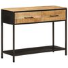 vidaXL Table console 100x35x76 cm bois massif de manguier et fer