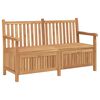 vidaXL Banc de jardin avec porte 150 x 60 x 90 cm Bois de teck massif