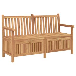 vidaXL Banc de jardin avec porte 150 x 60 x 90 cm Bois de teck massif
