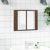 vidaXL Armoire à miroir LED Chêne marron 60x12x45 cm Bois d'ingénierie
