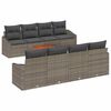 vidaXL Ensemble de canap&eacute; de jardin 9 pc Gris polyrotin
