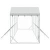 vidaXL Chenil d'ext&eacute;rieur pour chiens avec toit argent&eacute; 10x2x2,5 m