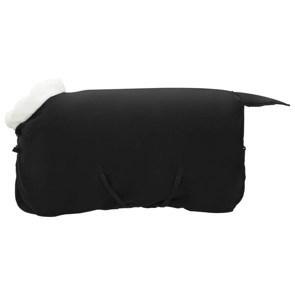 vidaXL Couverture &Eacute;quine Noir 75 cm Fleece polaire