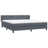 vidaXL Sommier &agrave; lattes de lit et matelas gris fonc&eacute; 200x210cm velours