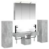 vidaXL Ensemble de mobilier de salle de bain 6 pc Gris b&eacute;ton