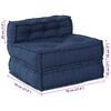 vidaXL Canapé modulaire 4 pcs Indigo tissu