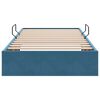 vidaXL Lit de Rangement avec stockage Bleu fonc&eacute; 100 x 200 cm Velours