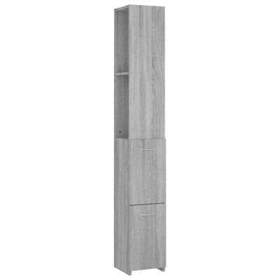 vidaXL Armoire de bain sonoma gris 25x26,5x170 cm bois d'ingénierie