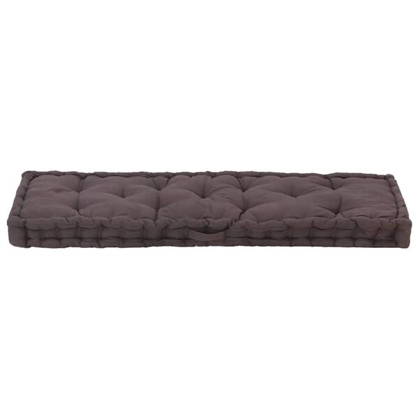 vidaXL Coussin de plancher de palette Coton 120x40x7 cm Anthracite