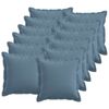 vidaXL Coussin HOUTEN 12 pi&egrave;ces Bleu denim Lin synth&eacute;tique