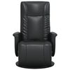 vidaXL Fauteuil inclinable avec repose-pieds noir similicuir