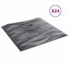 vidaXL Panneaux muraux 24 pcs Gris pierre 50 x 50 cm Mousse XPS