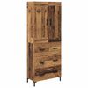 vidaXL Haut Armoire avec tiroir 2 pcs Bois Ancien Bois d'ing&eacute;nierie