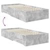 vidaXL Cadre de lit Gris b&eacute;ton 90 x 200 cm Bois d'ing&eacute;nierie