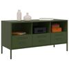 vidaXL Meuble TV vert olive 100,5x39x50,5 cm acier