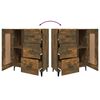 vidaXL Buffet Ch&ecirc;ne fum&eacute; 69,5x34x90 cm Bois d'ing&eacute;nierie