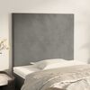 vidaXL T&ecirc;te de lit Gris clair 80x5x118/128 cm Velours