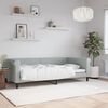 vidaXL Lit de repos sans matelas gris clair 100x200 cm velours