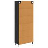 vidaXL Haut Armoire 2 pcs Ch&ecirc;ne noir Bois Agglom&eacute;r&eacute; et Verre