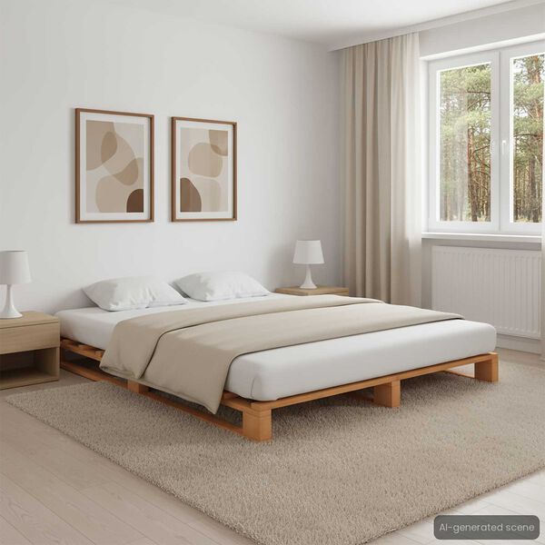 vidaXL Cadre de lit de palette sans matelas 120x200cm bois massif