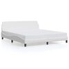 vidaXL Cadre de lit Dover blanc 183x213 cm similicuir