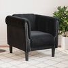 vidaXL Fauteuil noir velours