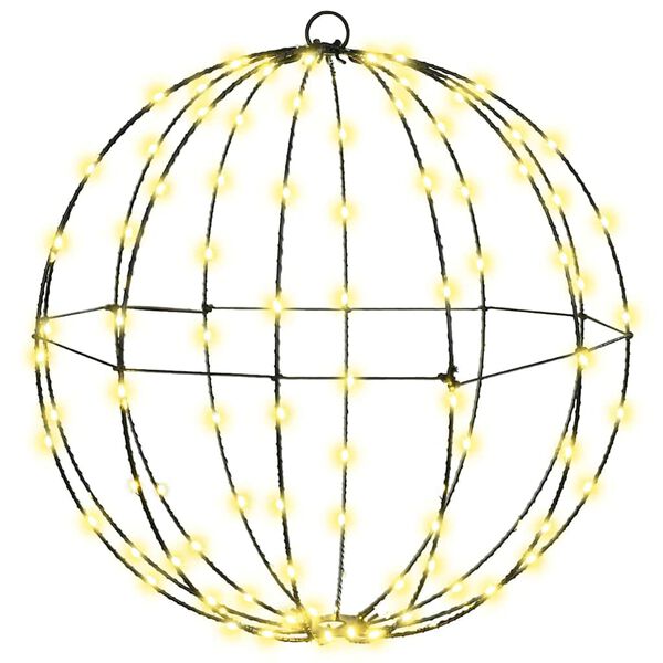 vidaXL Boule avec 192 LED 2 pcs Blanc chaud 40 x 40 x 43,5 cm M&eacute;tal