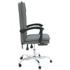 vidaXL Fauteuil inclinable de bureau Gris fonc&eacute; Tissu