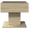 vidaXL Table basse avec LED ch&ecirc;ne sonoma 50x50x45 cm bois d'ing&eacute;nierie