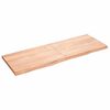 vidaXL Comptoir de salle de bain marron 140x50x(2-4) cm bois trait&eacute;