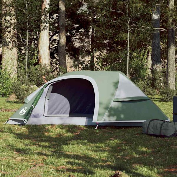 vidaXL Tente de camping &agrave; d&ocirc;me 1 personne vert imperm&eacute;able