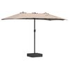 vidaXL Parasol de jardin Taupe 385 x 209 x 244 cm Polyester