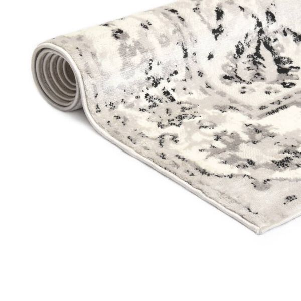 vidaXL Tapis Gris et noir 160x230 cm PP