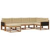 vidaXL Ensemble de canap&eacute;s d'ext&eacute;rieur 6 pc Naturel et Beige