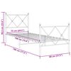 vidaXL Cadre de lit métal sans matelas avec pied de lit noir 75x190 cm
